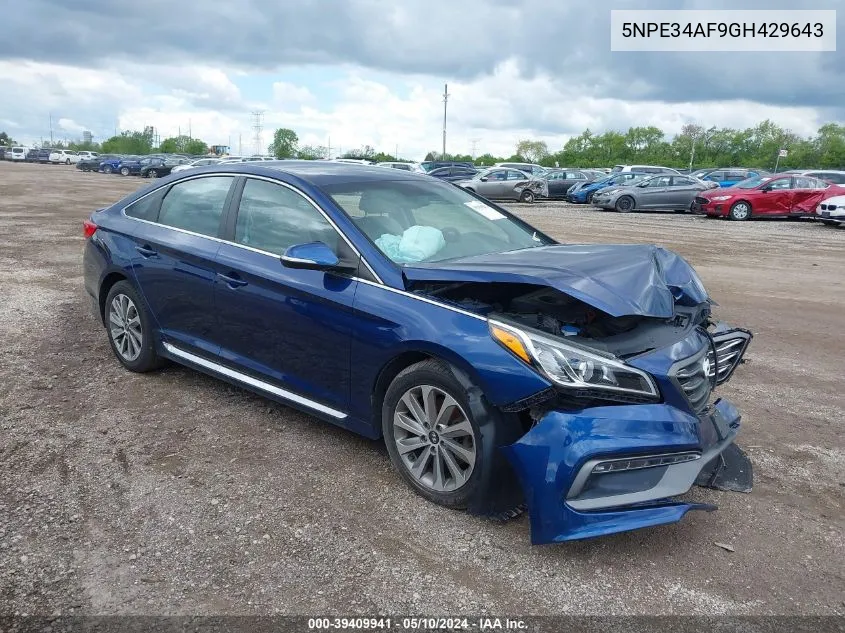 5NPE34AF9GH429643 2016 Hyundai Sonata Sport