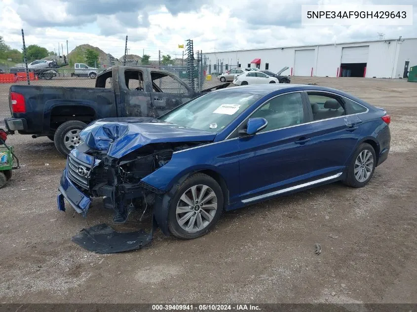 5NPE34AF9GH429643 2016 Hyundai Sonata Sport