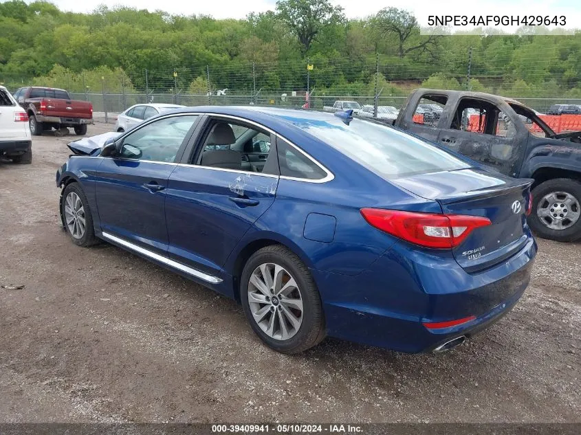 5NPE34AF9GH429643 2016 Hyundai Sonata Sport