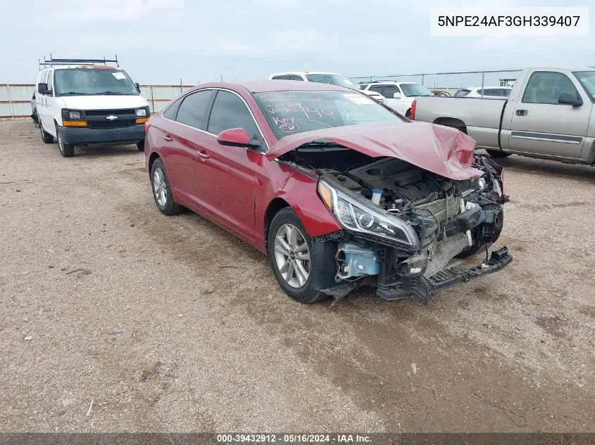 5NPE24AF3GH339407 2016 Hyundai Sonata Se