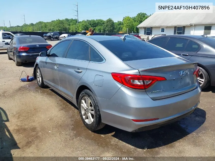 2016 Hyundai Sonata VIN: 5NPE24AF1GH407896 Lot: 39463177