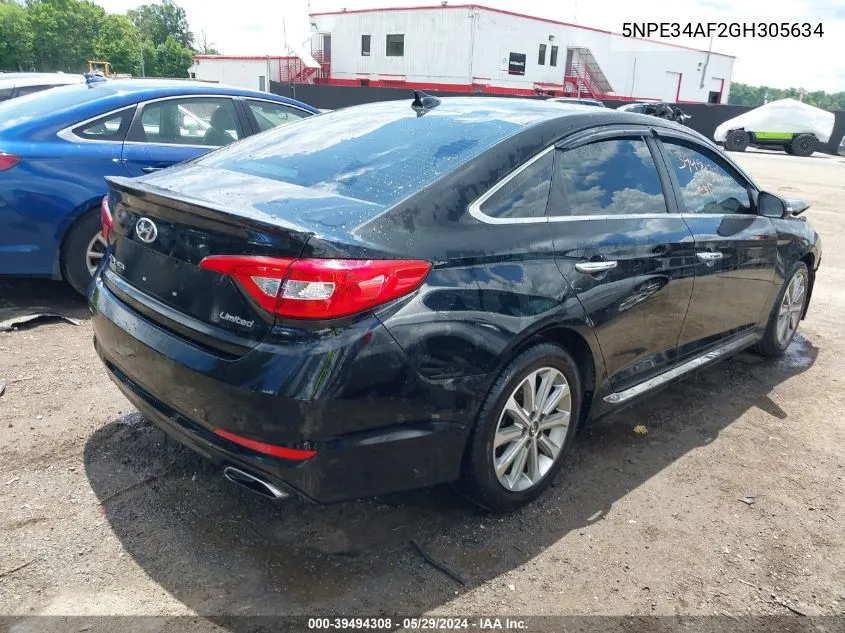 5NPE34AF2GH305634 2016 Hyundai Sonata Limited