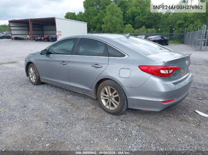 2016 Hyundai Sonata Se VIN: 5NPE24AF0GH276962 Lot: 39555642