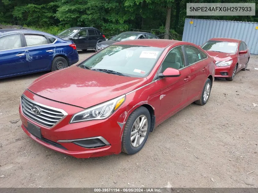 2016 Hyundai Sonata Se VIN: 5NPE24AFXGH297933 Lot: 39571194