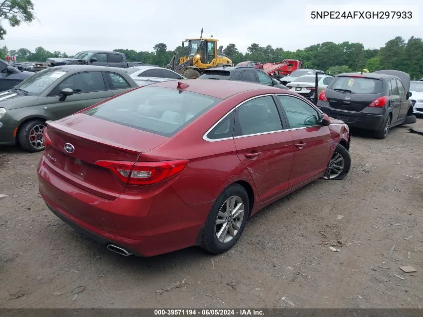 2016 Hyundai Sonata Se VIN: 5NPE24AFXGH297933 Lot: 39571194