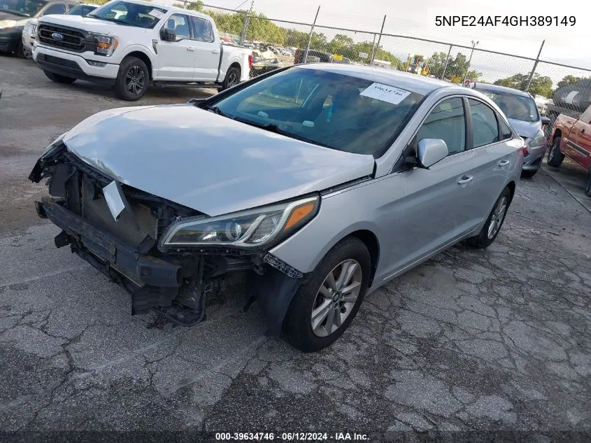 5NPE24AF4GH389149 2016 Hyundai Sonata