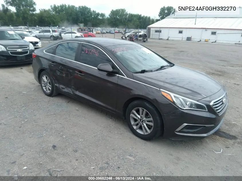 5NPE24AF0GH332270 2016 Hyundai Sonata Se