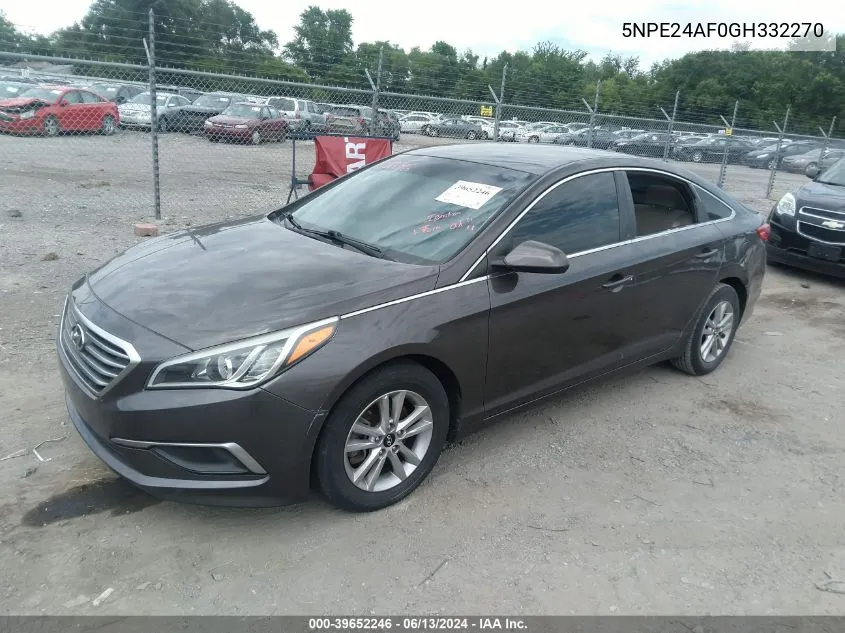 5NPE24AF0GH332270 2016 Hyundai Sonata Se