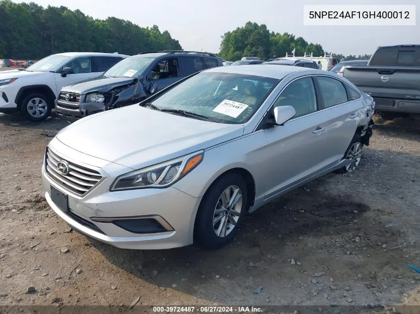 2016 Hyundai Sonata VIN: 5NPE24AF1GH400012 Lot: 39724487