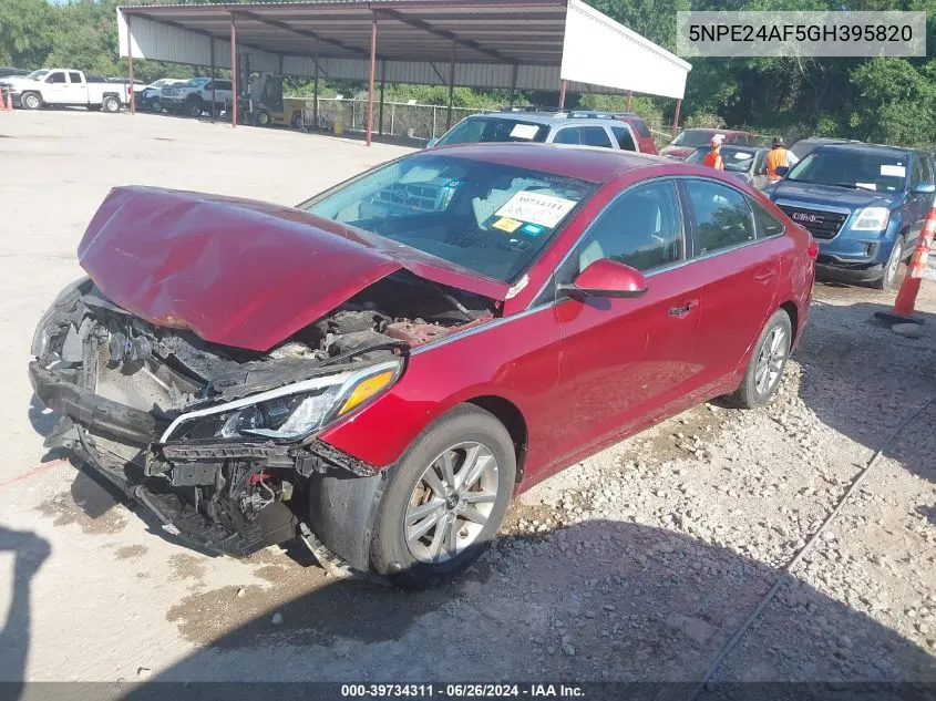 5NPE24AF5GH395820 2016 Hyundai Sonata