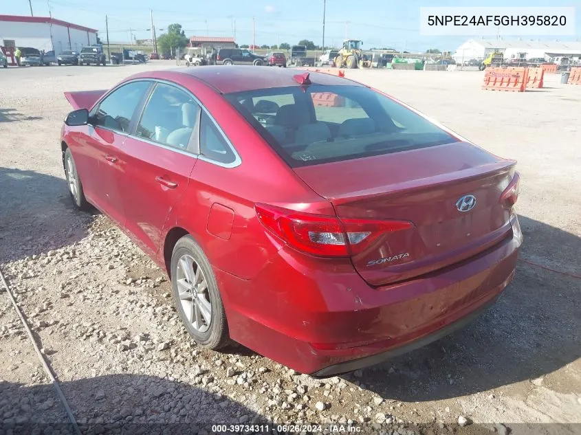 5NPE24AF5GH395820 2016 Hyundai Sonata