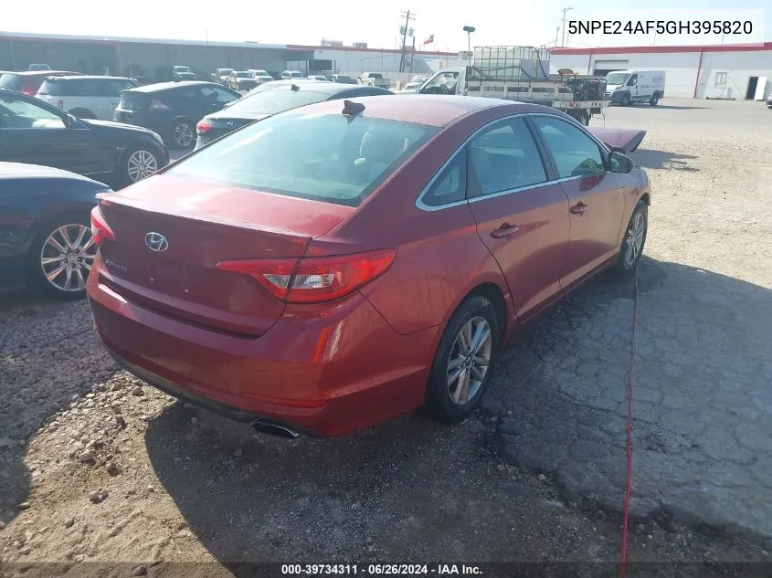 5NPE24AF5GH395820 2016 Hyundai Sonata