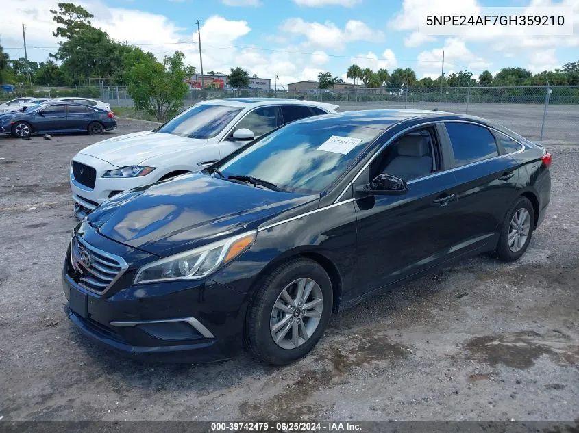 2016 Hyundai Sonata Se VIN: 5NPE24AF7GH359210 Lot: 39742479