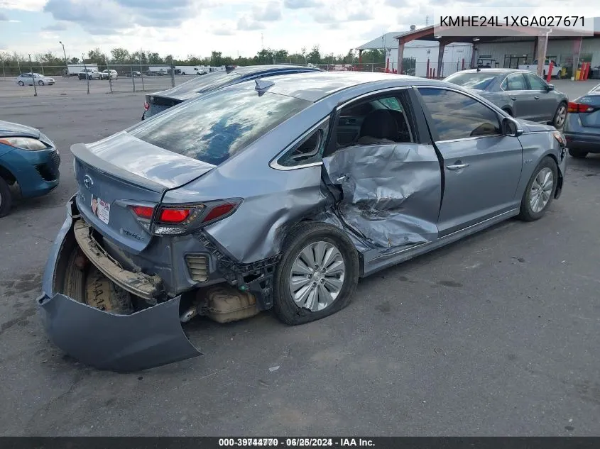 KMHE24L1XGA027671 2016 Hyundai Sonata Hybrid Se