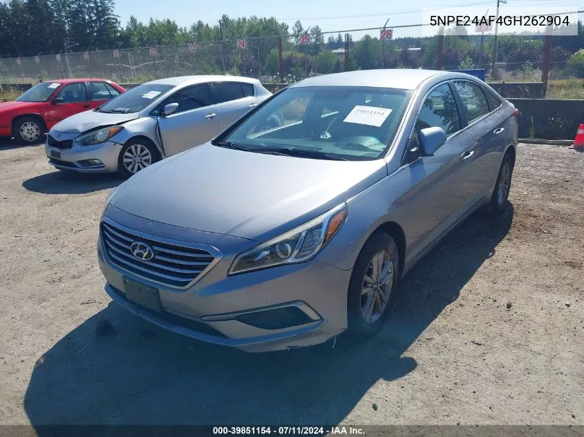 2016 Hyundai Sonata Se VIN: 5NPE24AF4GH262904 Lot: 39851154