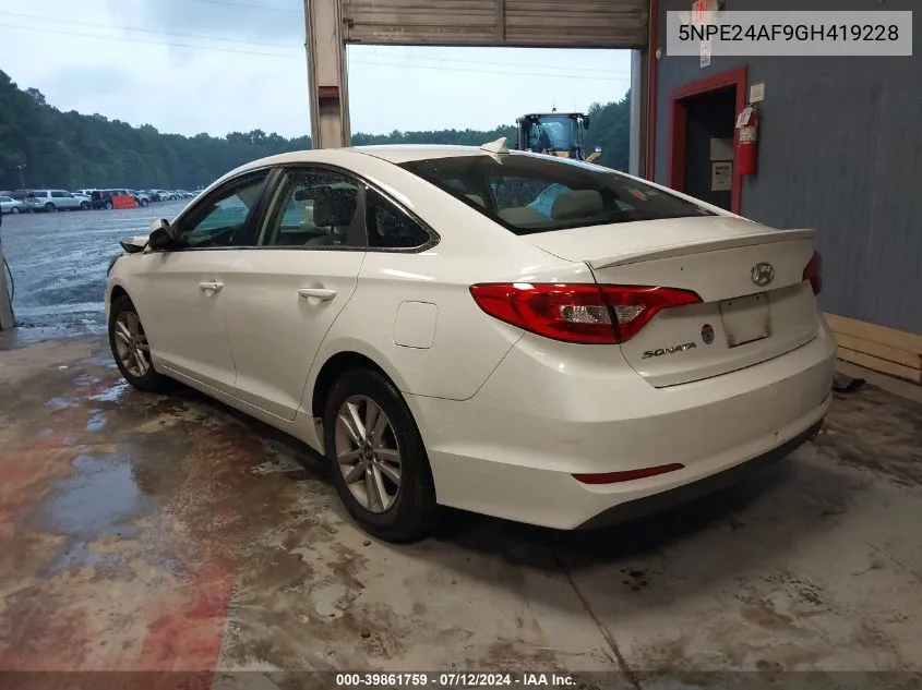 5NPE24AF9GH419228 2016 Hyundai Sonata