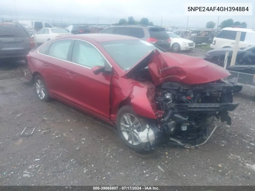 5NPE24AF4GH394884 2016 Hyundai Sonata