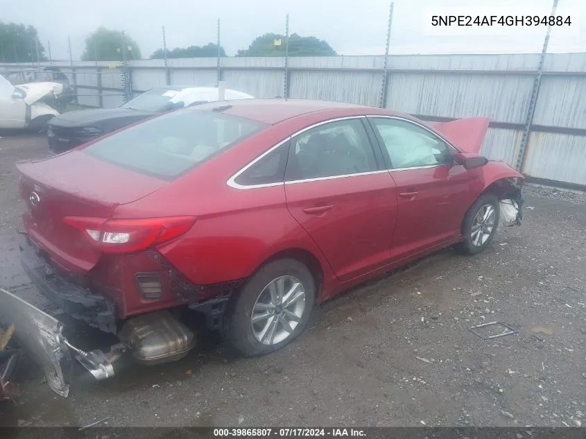 5NPE24AF4GH394884 2016 Hyundai Sonata