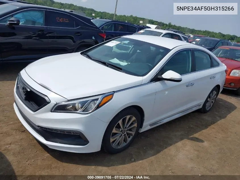 5NPE34AF5GH315266 2016 Hyundai Sonata Sport