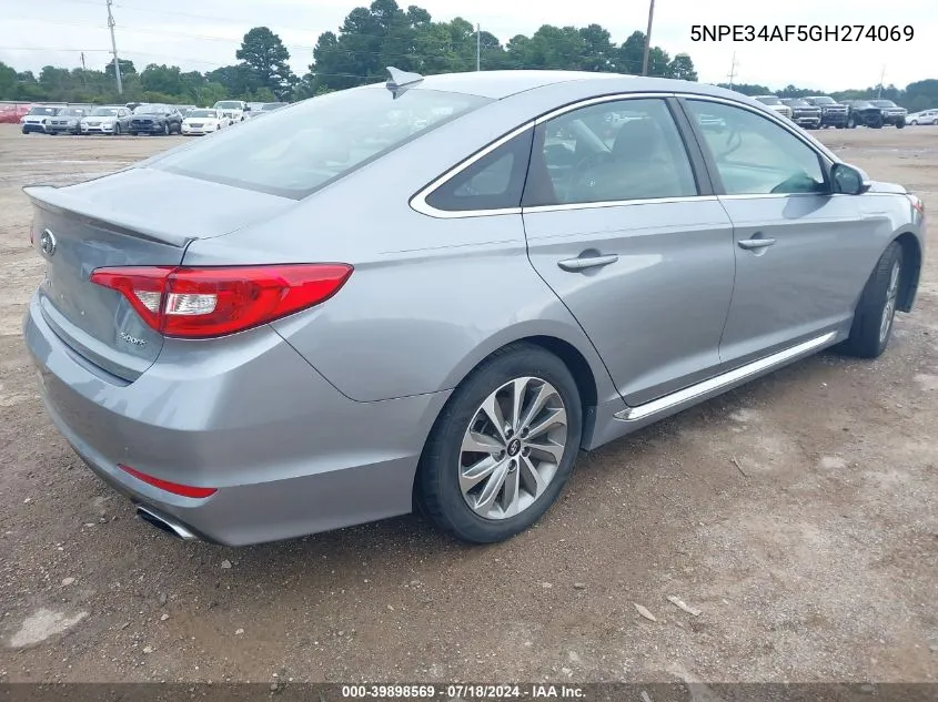 5NPE34AF5GH274069 2016 Hyundai Sonata Sport