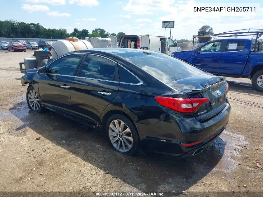 2016 Hyundai Sonata Sport VIN: 5NPE34AF1GH265711 Lot: 39902112