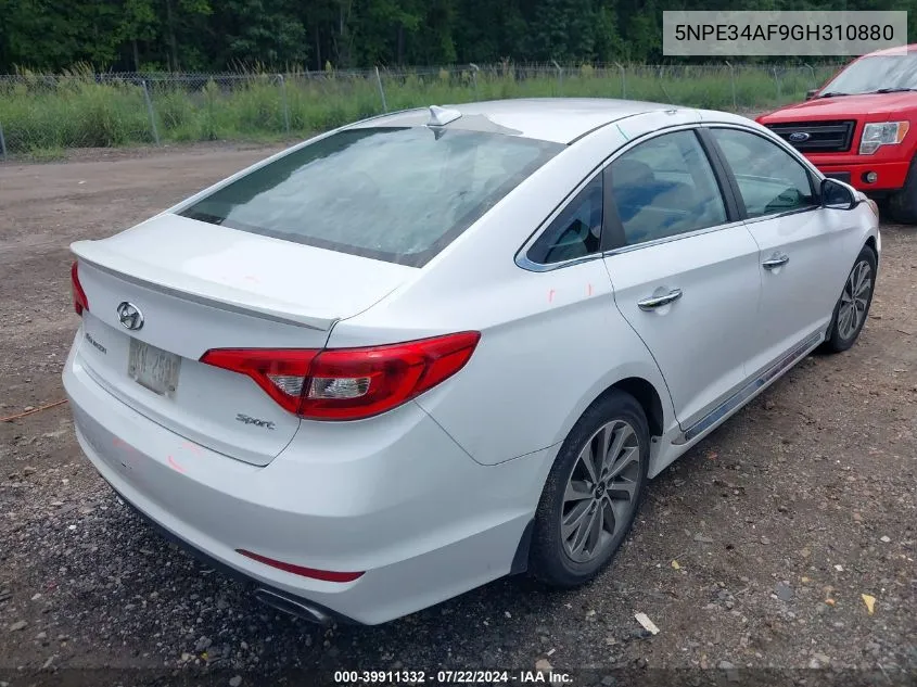 2016 Hyundai Sonata Sport VIN: 5NPE34AF9GH310880 Lot: 39911332