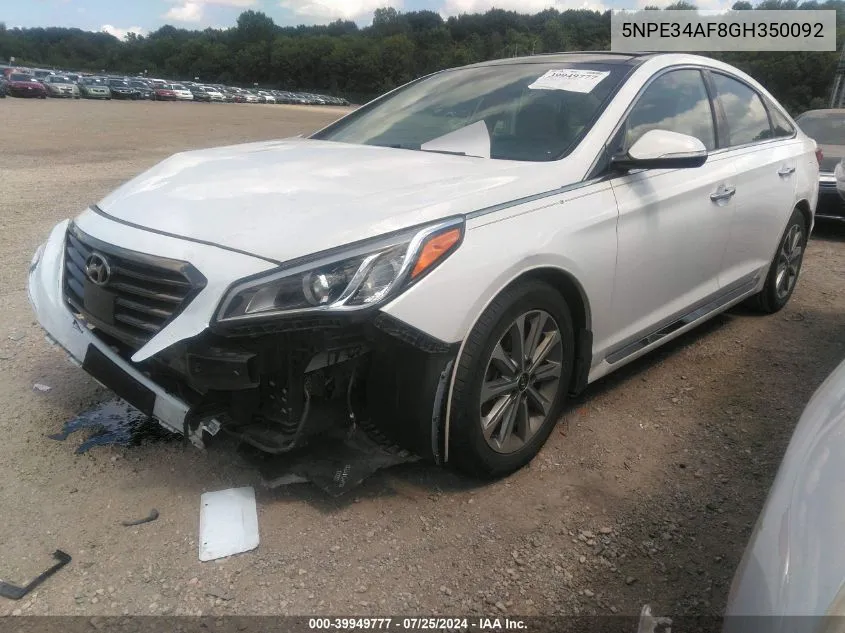 5NPE34AF8GH350092 2016 Hyundai Sonata Limited