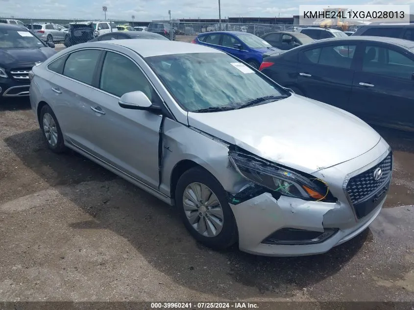 2016 Hyundai Sonata Hybrid Se VIN: KMHE24L1XGA028013 Lot: 39960241