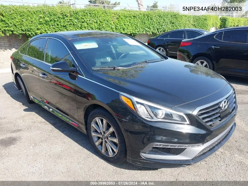 2016 Hyundai Sonata Limited VIN: 5NPE34AF4GH282003 Lot: 39962053