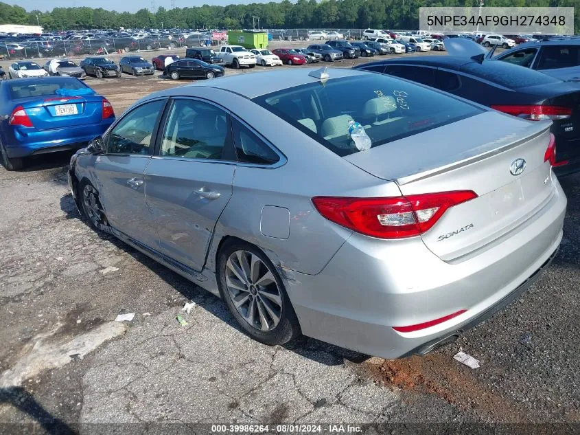 5NPE34AF9GH274348 2016 Hyundai Sonata Sport