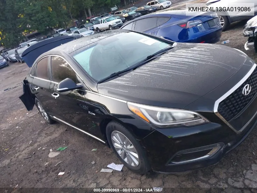 2016 Hyundai Sonata Hybrid Se VIN: KMHE24L13GA019086 Lot: 39990969