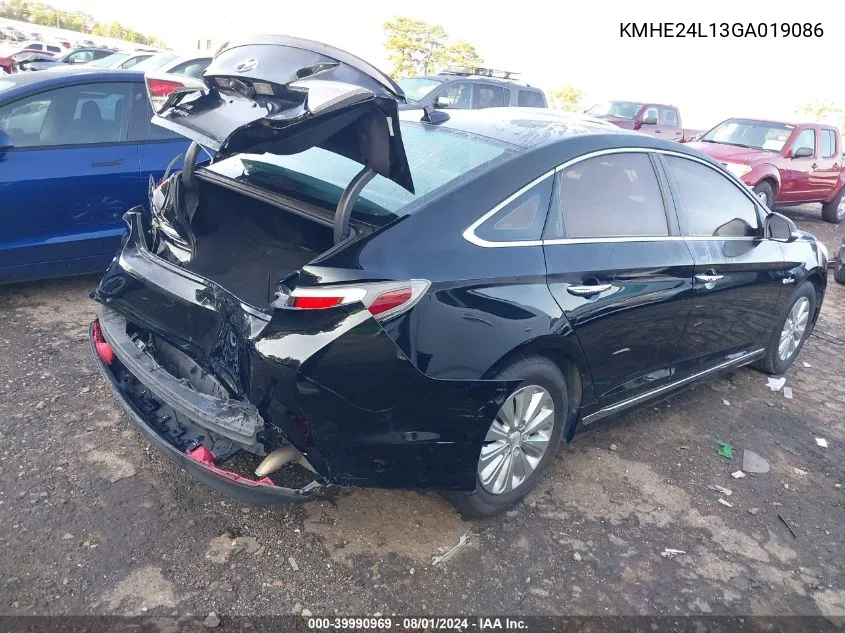 2016 Hyundai Sonata Hybrid Se VIN: KMHE24L13GA019086 Lot: 39990969