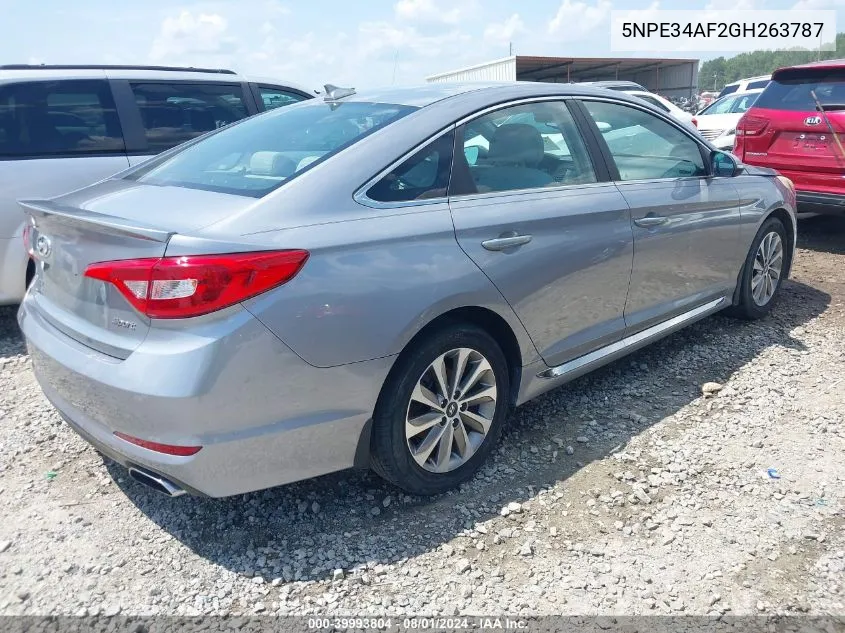 2016 Hyundai Sonata Sport VIN: 5NPE34AF2GH263787 Lot: 39993804