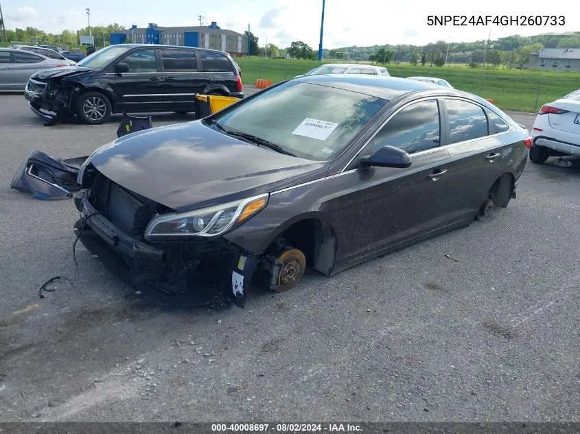 2016 Hyundai Sonata Se VIN: 5NPE24AF4GH260733 Lot: 40008697