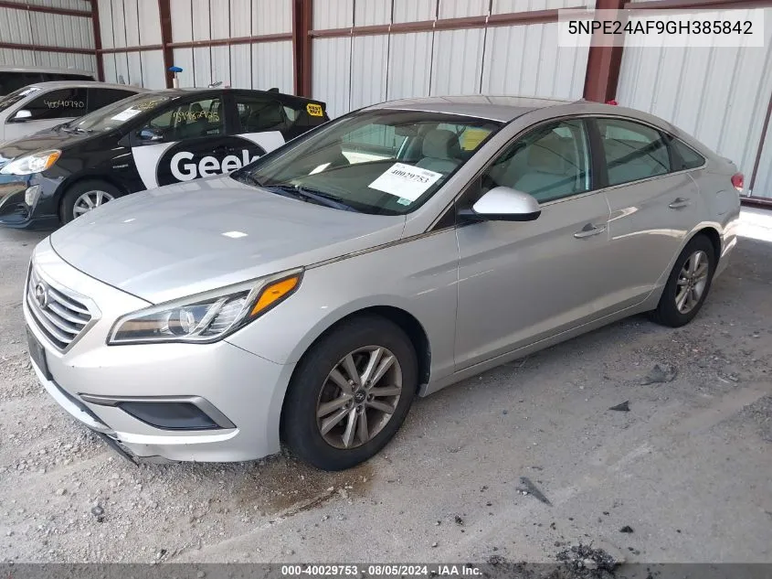 5NPE24AF9GH385842 2016 Hyundai Sonata