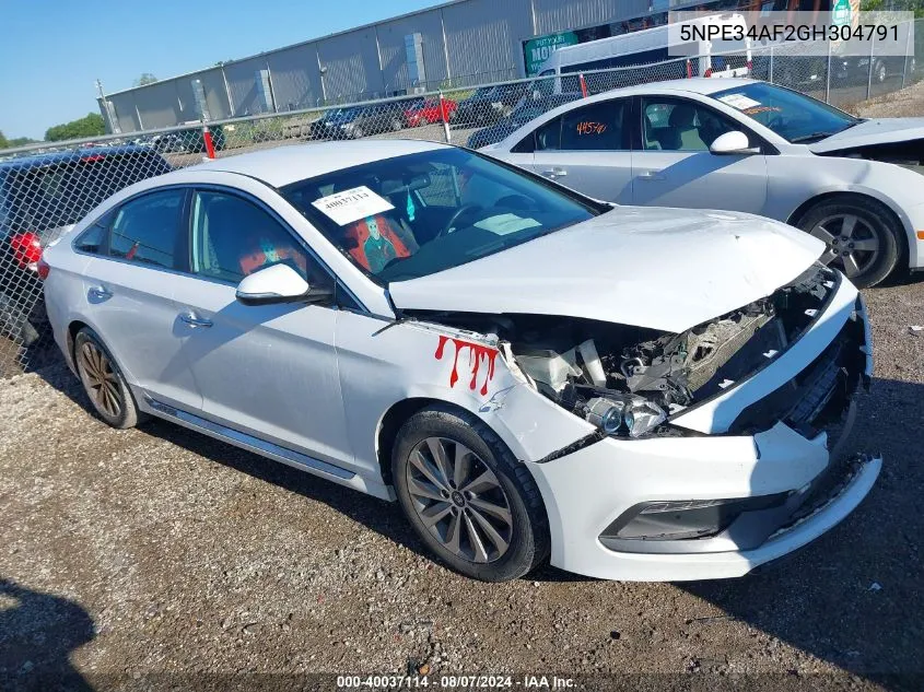 5NPE34AF2GH304791 2016 Hyundai Sonata Sport