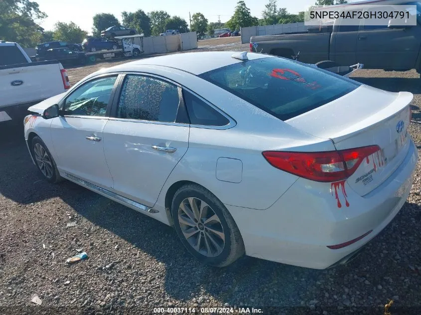 5NPE34AF2GH304791 2016 Hyundai Sonata Sport