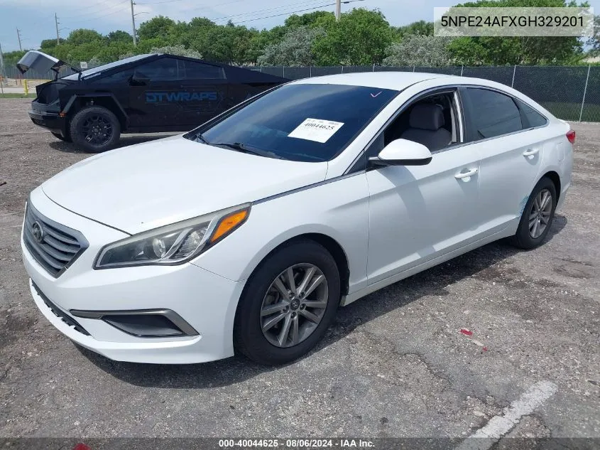 2016 Hyundai Sonata Se VIN: 5NPE24AFXGH329201 Lot: 40044625