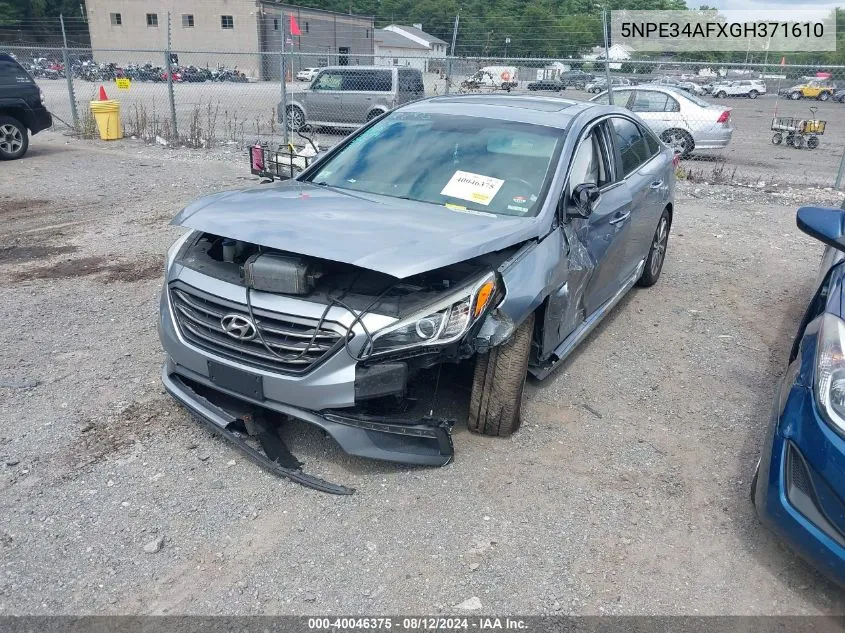 2016 Hyundai Sonata Sport VIN: 5NPE34AFXGH371610 Lot: 40046375