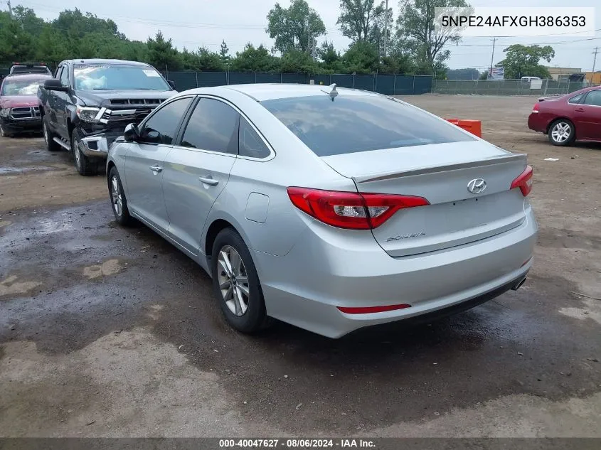 5NPE24AFXGH386353 2016 Hyundai Sonata Se