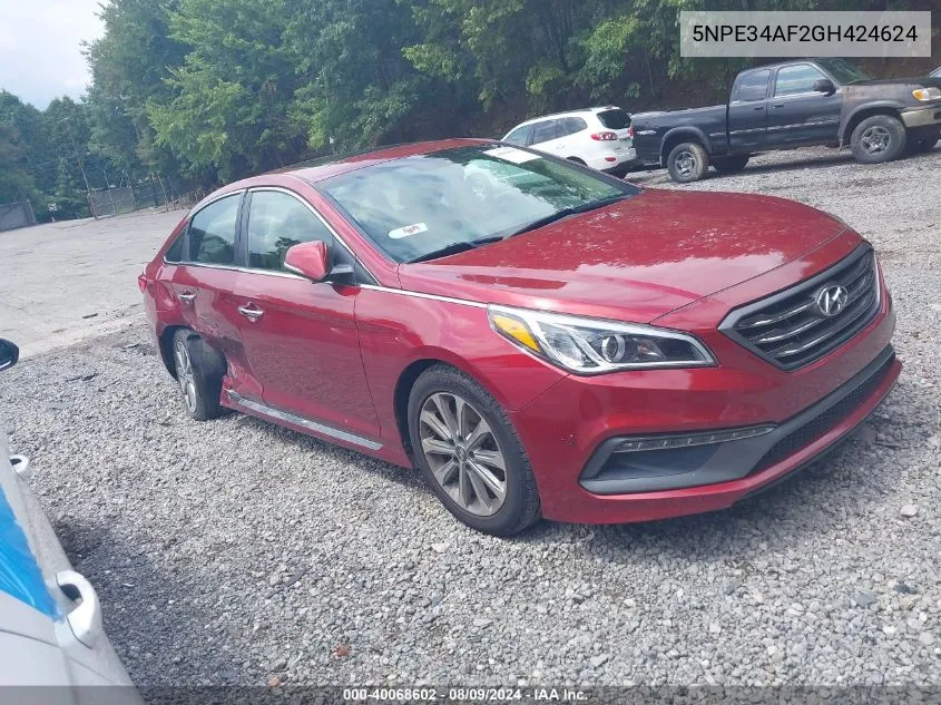 5NPE34AF2GH424624 2016 Hyundai Sonata Limited