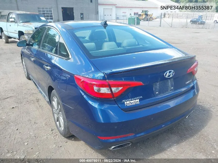 5NPE34AF8GH355387 2016 Hyundai Sonata Limited