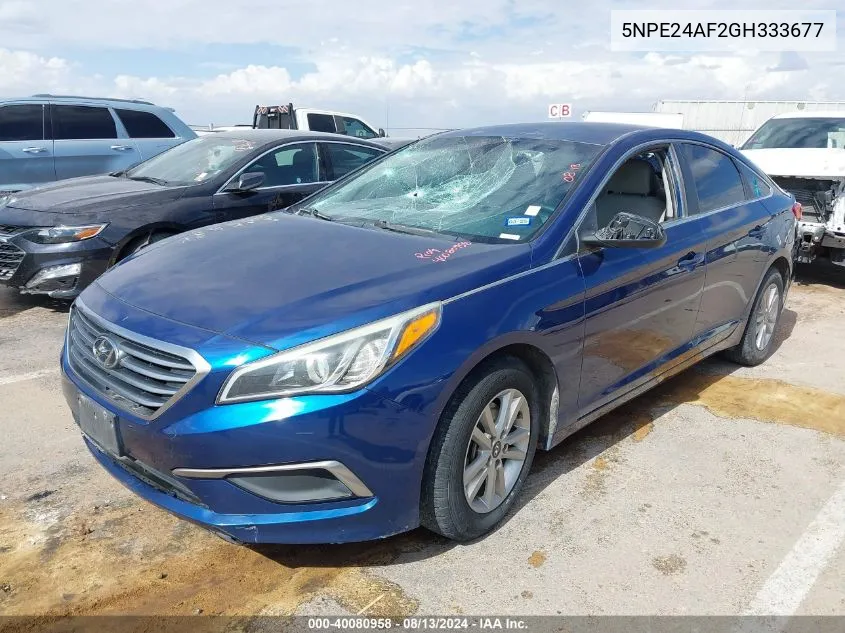 2016 Hyundai Sonata Se VIN: 5NPE24AF2GH333677 Lot: 40080958