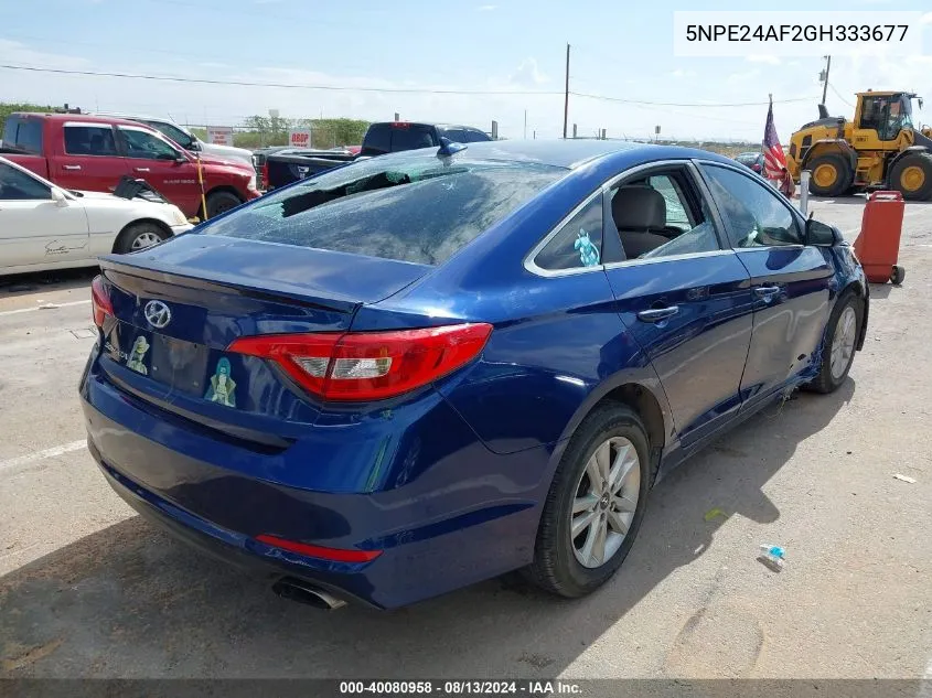 5NPE24AF2GH333677 2016 Hyundai Sonata Se