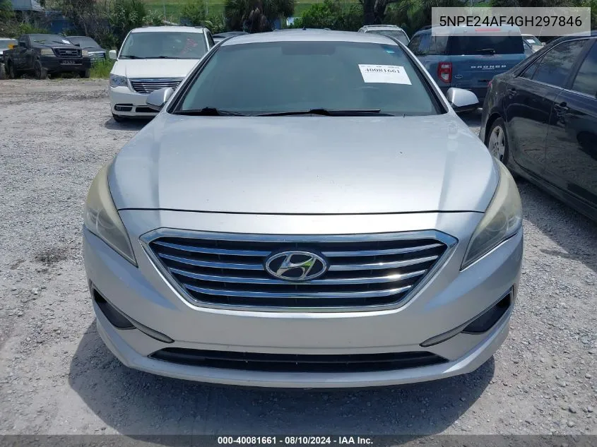 2016 Hyundai Sonata Se VIN: 5NPE24AF4GH297846 Lot: 40081661