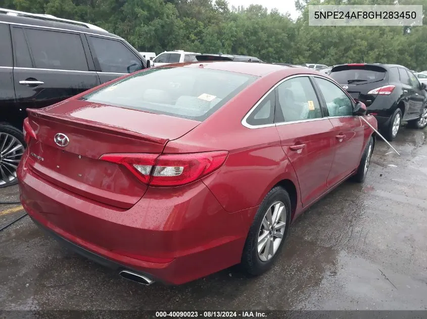 2016 Hyundai Sonata Se VIN: 5NPE24AF8GH283450 Lot: 40090023