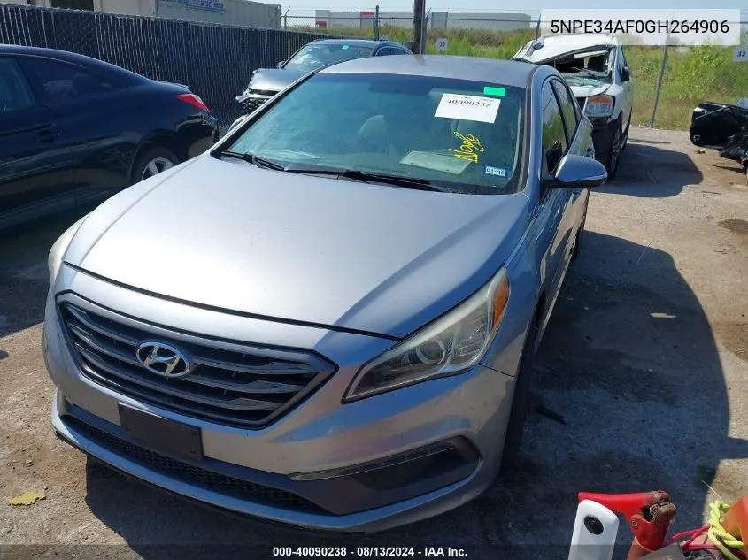 2016 Hyundai Sonata Sport VIN: 5NPE34AF0GH264906 Lot: 40090238