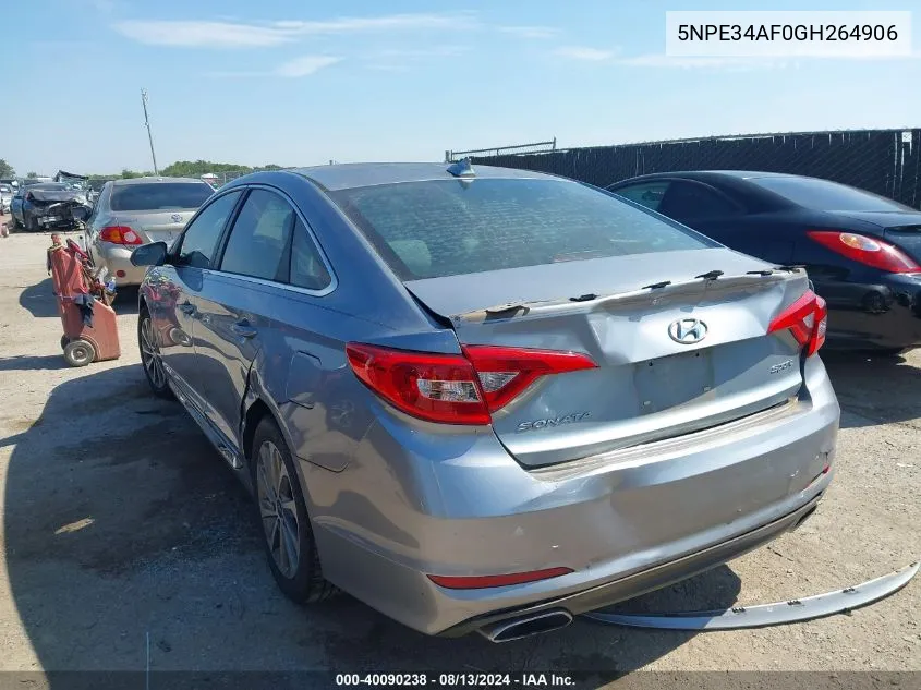 2016 Hyundai Sonata Sport VIN: 5NPE34AF0GH264906 Lot: 40090238