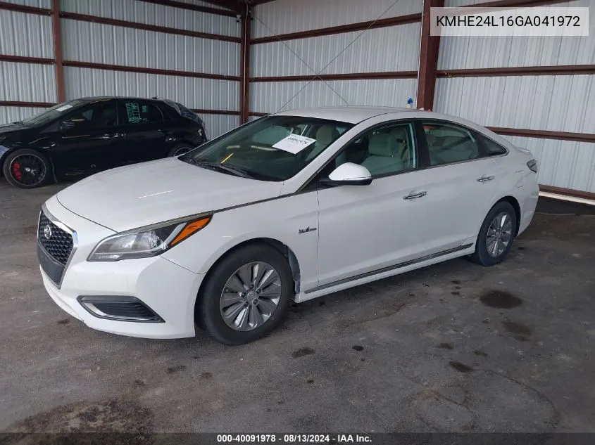 KMHE24L16GA041972 2016 Hyundai Sonata Hybrid Hybrid/Se