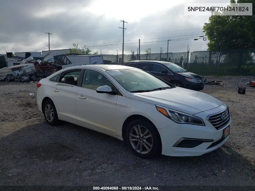 2016 Hyundai Sonata Se VIN: 5NPE24AF7GH341824 Lot: 40094068